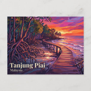 Postal Parque Nacional Tungjung Piai Johor Malasia