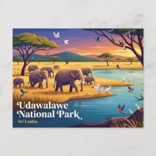 Postal Parque Nacional Udawalawe Sri Lanka