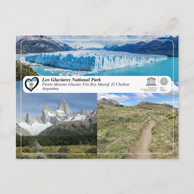 Postal Parque nacional UNESCO - Los Glaciares (Anverso)