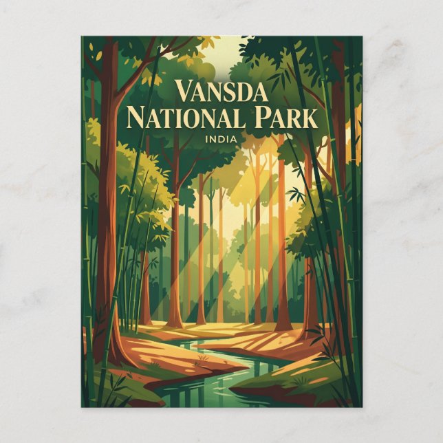 Postal Parque Nacional Vansda India (Anverso)