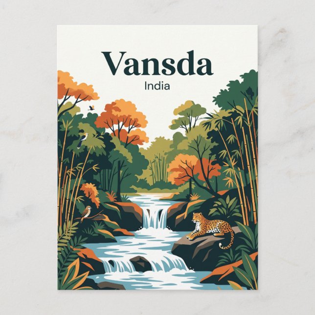 Postal Parque Nacional Vansda India (Anverso)
