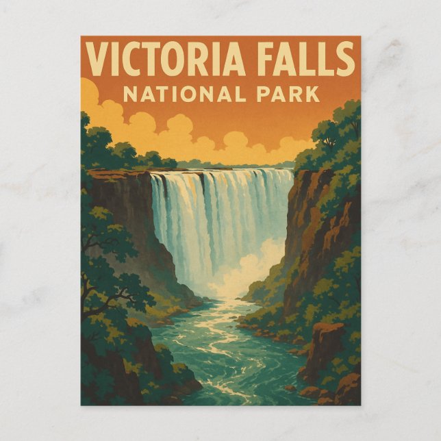 Postal Parque nacional Victoria Falls Getaway (Anverso)