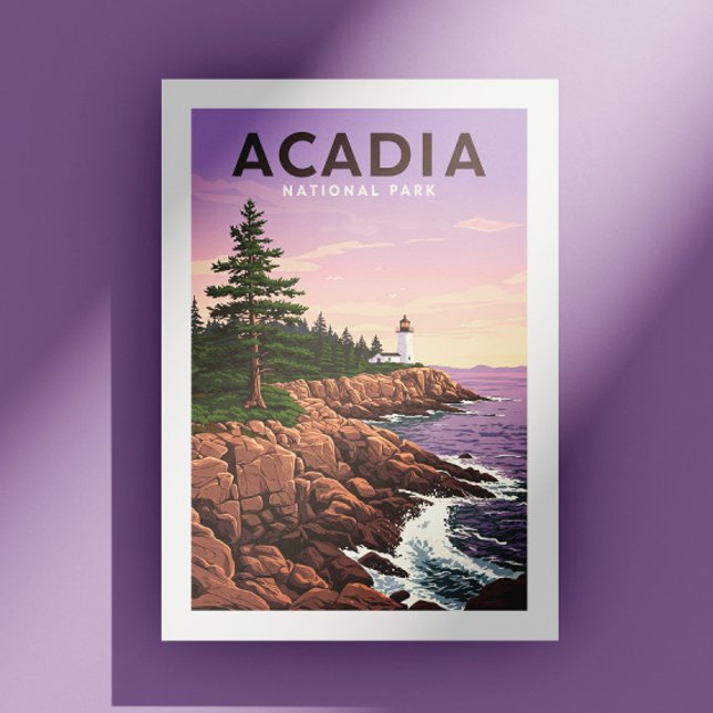 Postal Parque nacional Vintage Acadia (Subido por el creador)