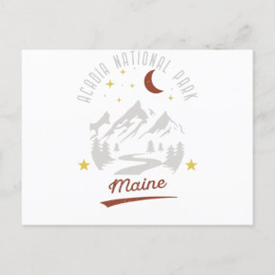 Postal Parque nacional Vintage Acadia Maine