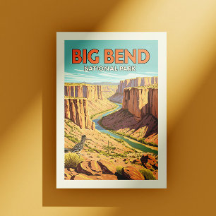 Postal Parque nacional Vintage Big Bend