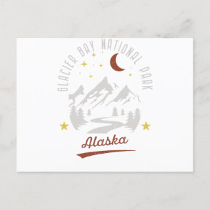 Postal Parque nacional Vintage Glacier Bay Alaska
