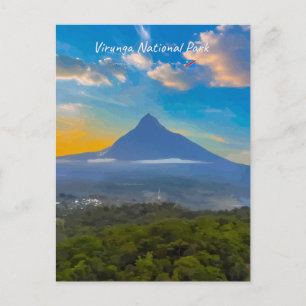 Postal Parque Nacional Virunga, RD Congo - Volcán
