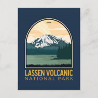 Parque nacional volcánico de Lassen Emblem Vintage