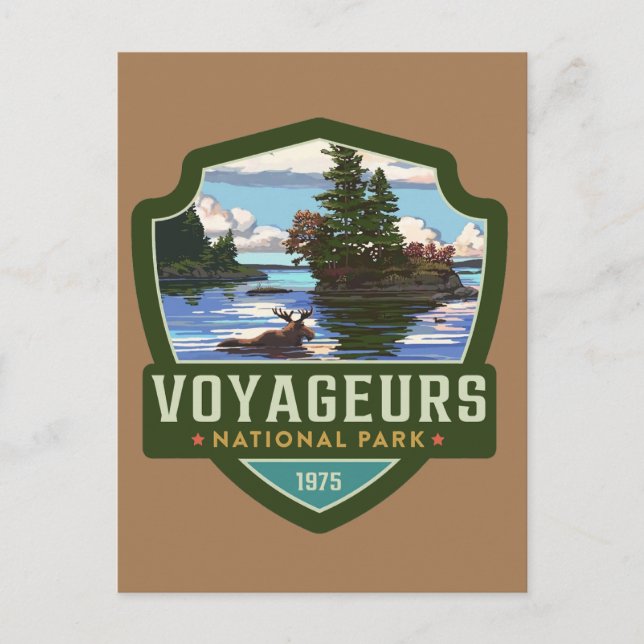 Postal Parque nacional Voyageurs (Anverso)