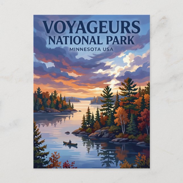 Postal Parque Nacional Voyageurs Minnesota (Anverso)