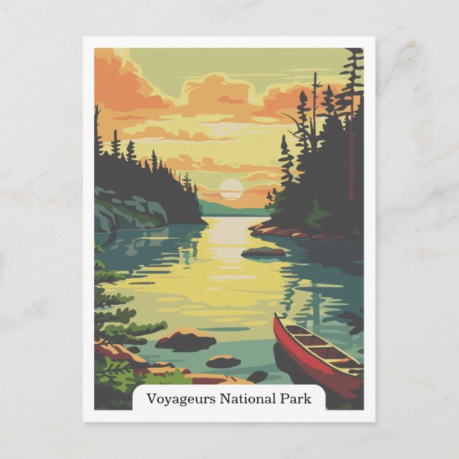 Postal Parque nacional Voyageurs, Minnesota EE.UU. (Anverso)