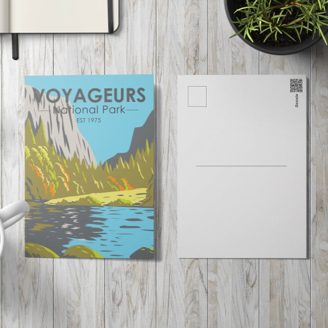 Postal Parque nacional Voyageurs Minnesota Vintage (Subido por el creador)