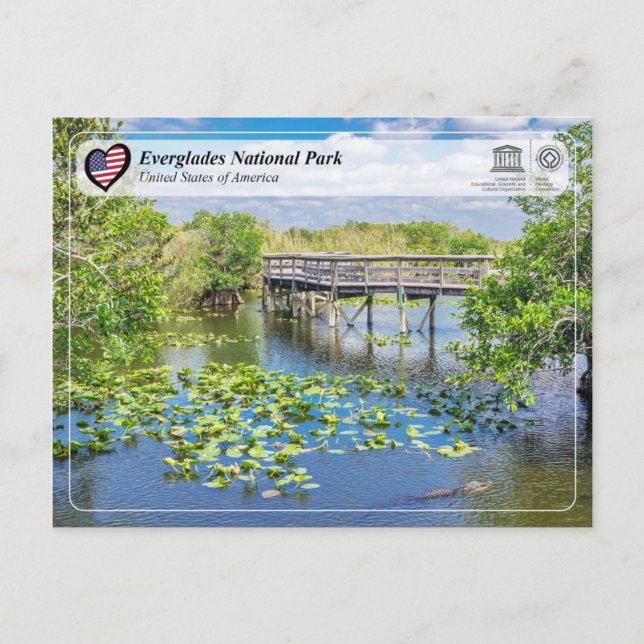 Postal Parque nacional WHS de la UNESCO - Everglades (Anverso)