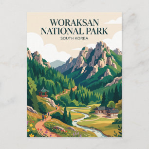 Postal Parque Nacional Woraksan Corea del Sur