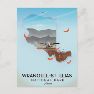 Postal Parque nacional Wrangell-St. Elias poster Alaska