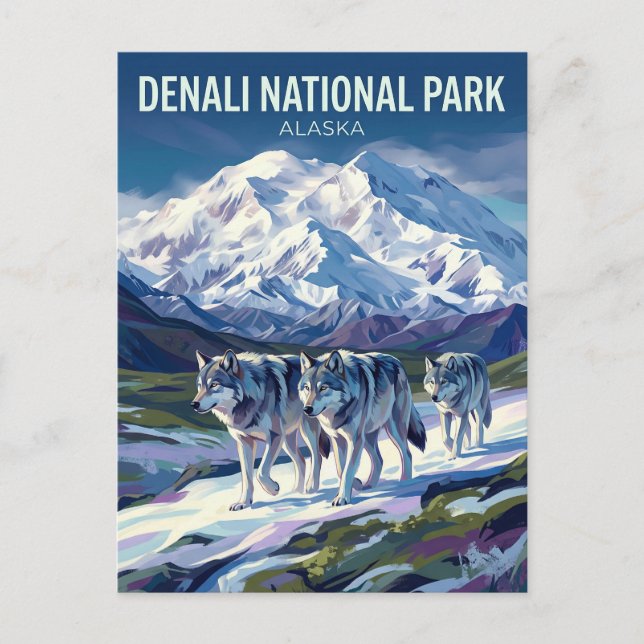 Postal Parque Nacional y Reserva Denali Alaska (Anverso)