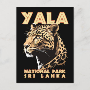 Postal Parque nacional Yala - Leopardo de Sri Lanka