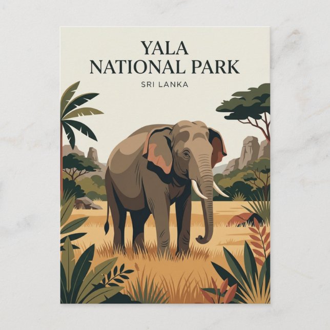 Postal Parque Nacional Yala Sri Lanka (Anverso)