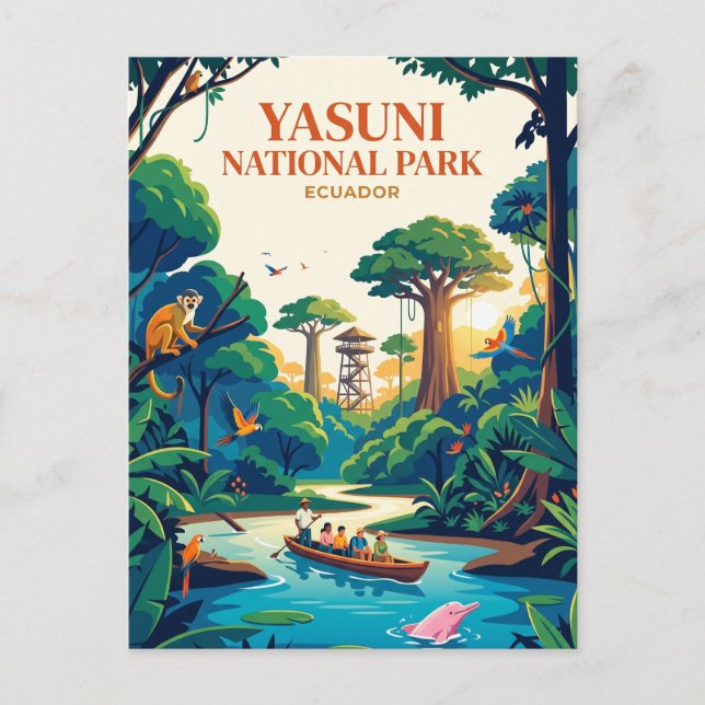 Postal Parque Nacional Yasuni Ecuador (Anverso)
