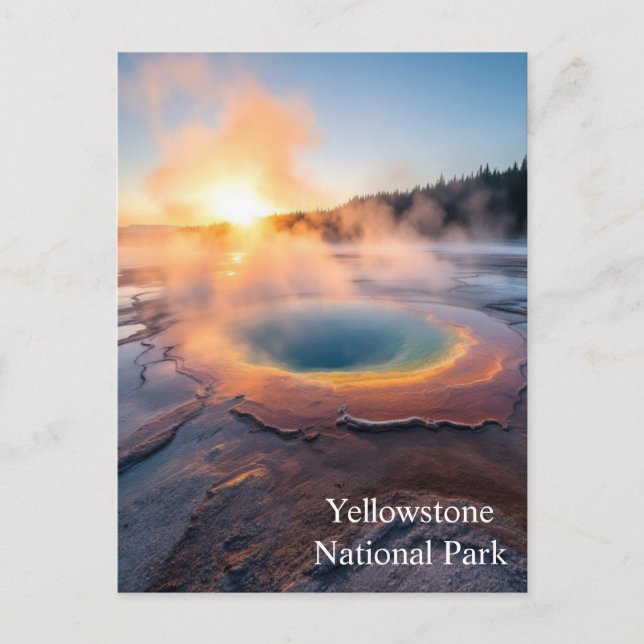 Postal Parque nacional Yellowstone (Anverso)
