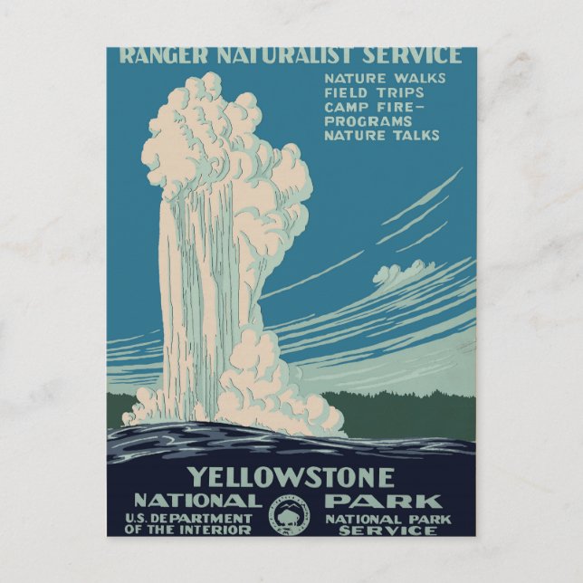 Postal Parque nacional Yellowstone (Anverso)