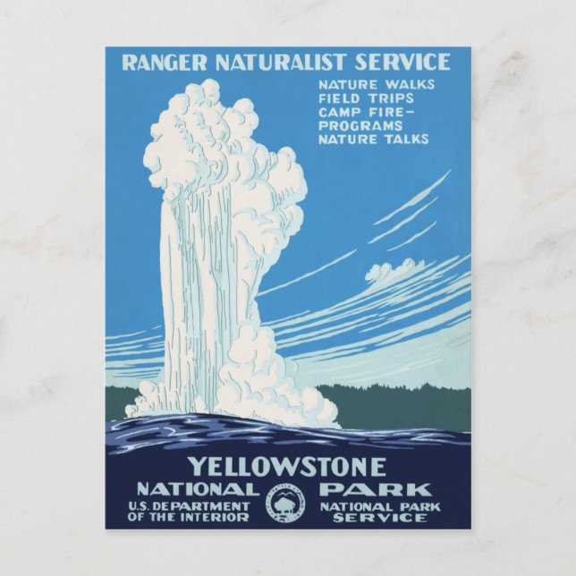 Postal Parque nacional Yellowstone (Anverso)