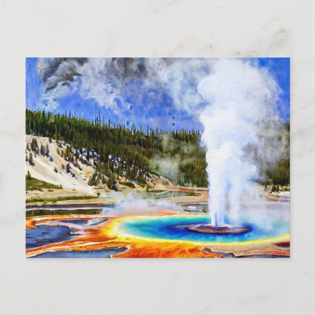 Postal Parque nacional Yellowstone (Anverso)