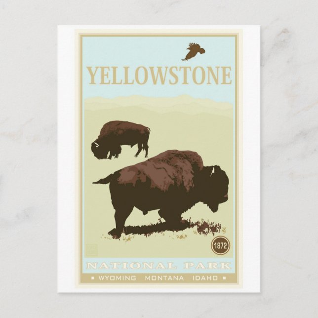 Postal Parque nacional Yellowstone (Anverso)