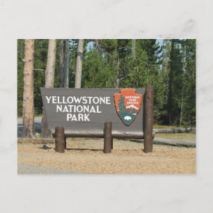 Postal Parque Nacional Yellowstone, cartel, Wyoming, EE.
