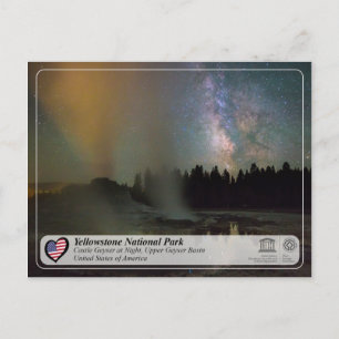 Postal Parque nacional Yellowstone - Castle Geyser
