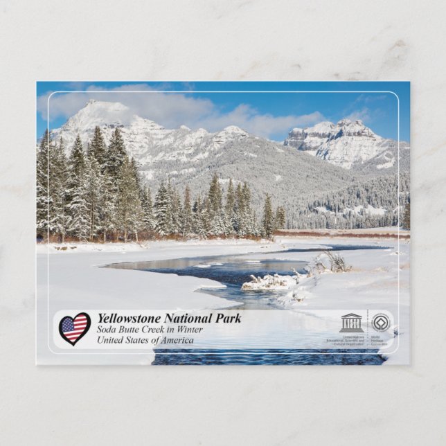 Postal Parque nacional Yellowstone - Creek Soda Butte (Anverso)