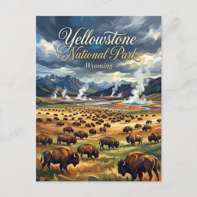Postal Parque Nacional Yellowstone EE. UU. (Anverso)