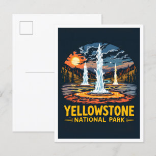 Postal Parque nacional Yellowstone Estados Unidos