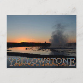 Postal Parque nacional Yellowstone Gran Fuente Geyser