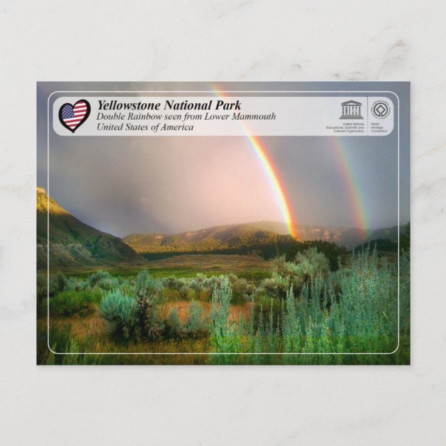Postal Parque nacional Yellowstone - Mammoth Hot Springs (Anverso)