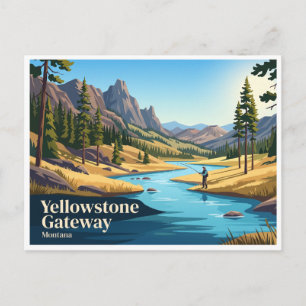 Postal Parque Nacional Yellowstone Montana Gateway Gardin