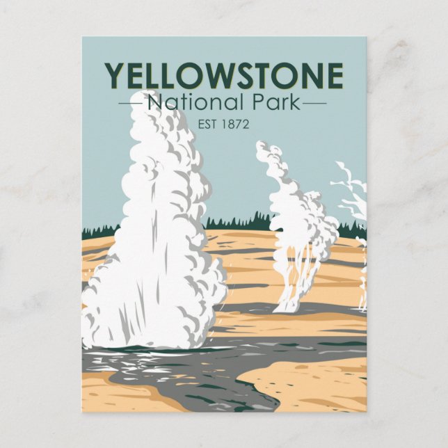 Postal Parque Nacional Yellowstone Norris Geyser Basin (Anverso)