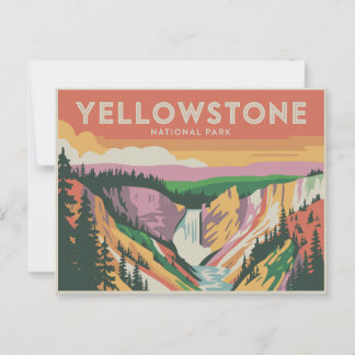 Postal Parque nacional Yellowstone Postcard Retro