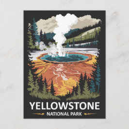Postal Parque nacional Yellowstone Primavera caliente