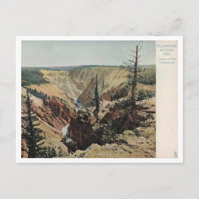 Postal Parque nacional Yellowstone, Vintage (Anverso)