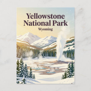 Postal Parque Nacional Yellowstone, Wyoming, EE. UU.