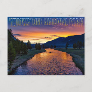 Postal Parque nacional Yellowstone Wyoming en el Sunset S