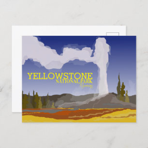 Postal Parque Nacional Yellowstone, Wyoming Geyser