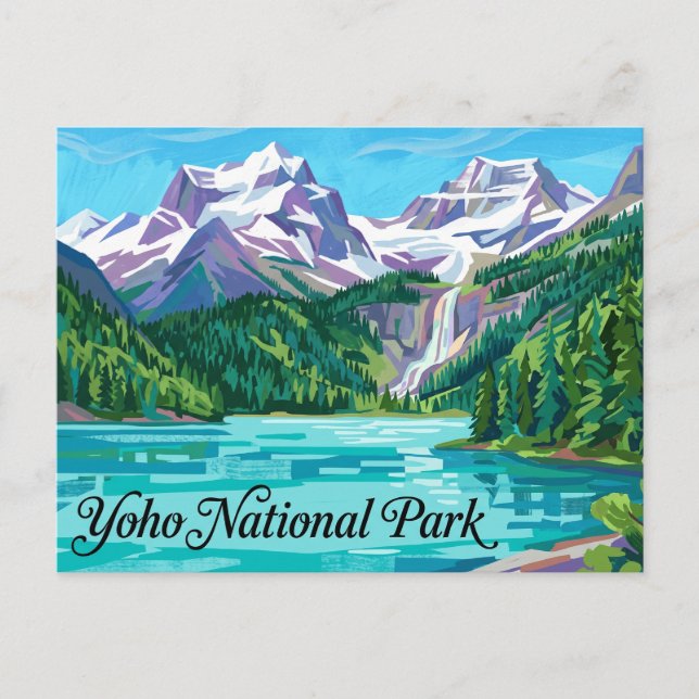 Postal Parque Nacional Yoho Canadá (Anverso)