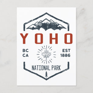 Postal Parque nacional Yoho Canada Vintage