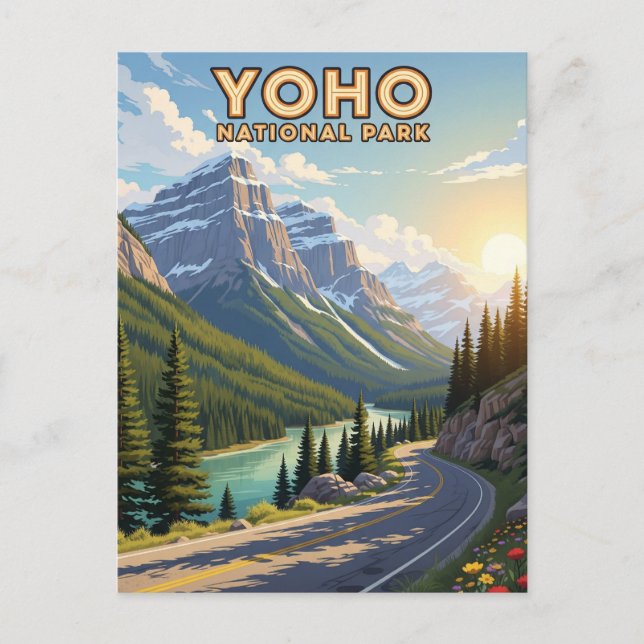 Postal Parque nacional Yoho Vintage Canada (Anverso)