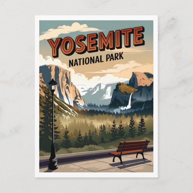 Postal Parque nacional Yosemite (Anverso)