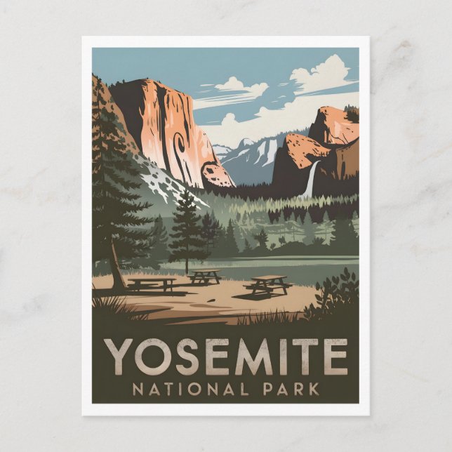 Postal Parque nacional Yosemite (Anverso)
