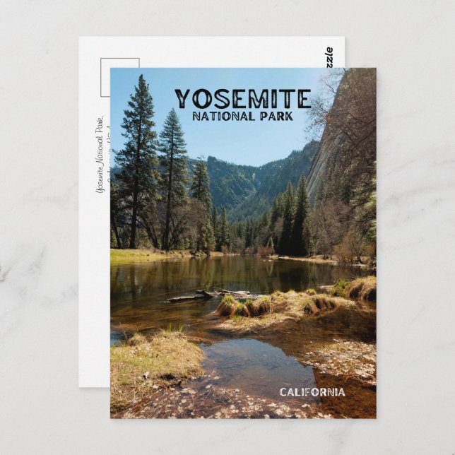 Postal Parque nacional Yosemite (Anverso / Reverso)