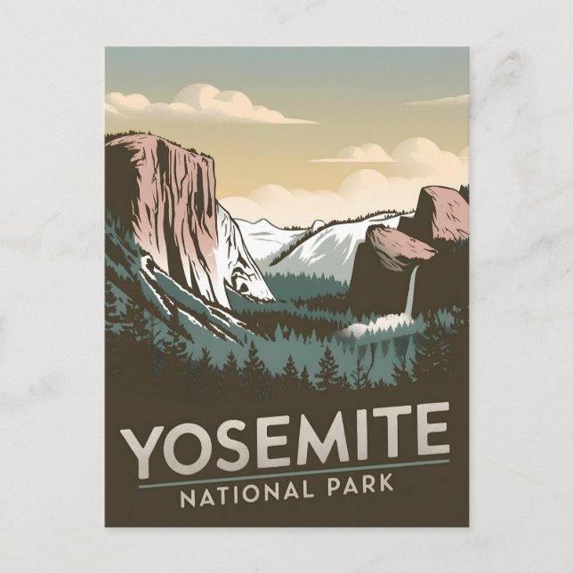 Postal Parque nacional Yosemite (Anverso)